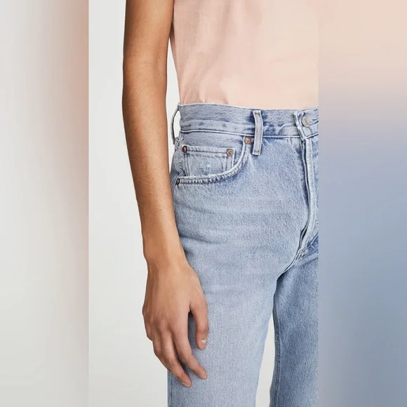 AGOLDE Lana Mid Rise Vintage Straight Jeans - Riptide - NWT! - Picture 5 of 9